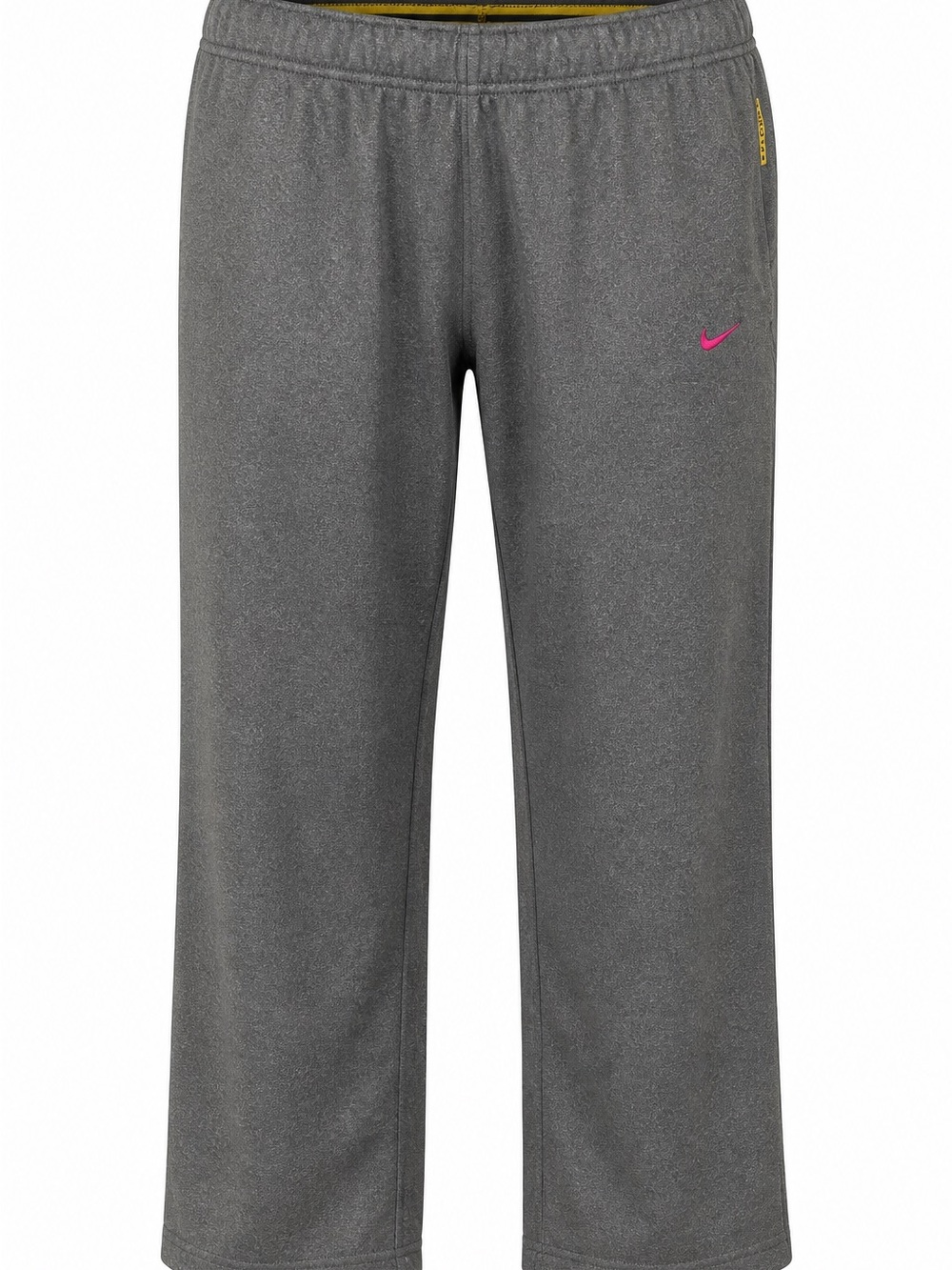 Nike Kids Gray Pajama Bottoms with Pink Swoosh